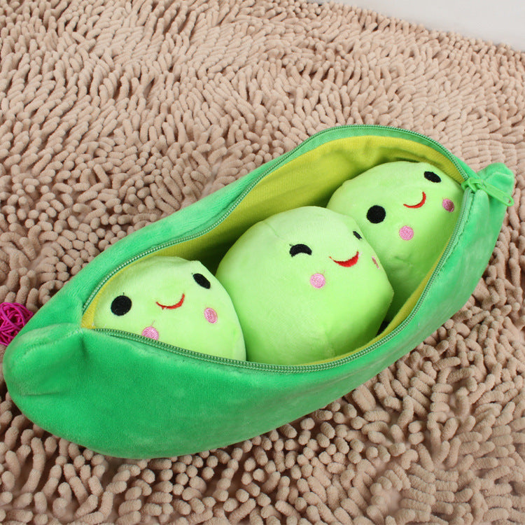 Cojín de Peluche Vaina de Guisantes