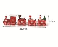 Mini Tren de Madera Navideño (Madera Maciza)