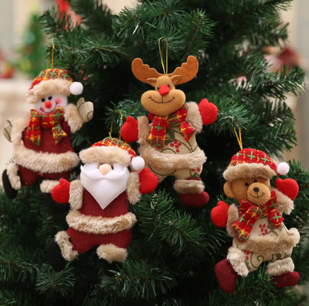 Colgantes de Madera para el Árbol (Personajes Navideños)
