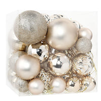 Pack de 36 Bolas de Navidad Irrompibles (Champán)