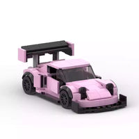 Coche Deportivo Rosa de Bloques de Construcción