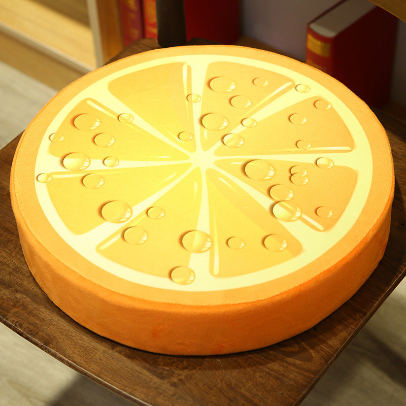 Cojín de Peluche 3D con Forma de Fruta, Lavable