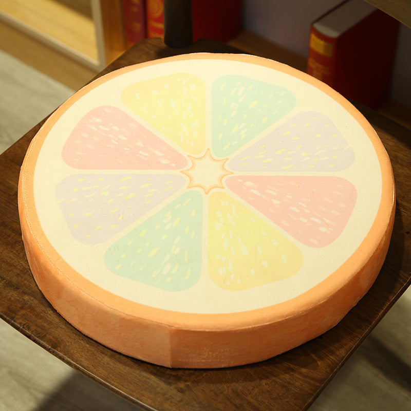 Cojín de Peluche 3D con Forma de Fruta, Lavable