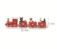 Mini Tren de Madera Navideño (Madera Maciza)