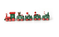 Mini Tren de Madera Navideño (Madera Maciza)