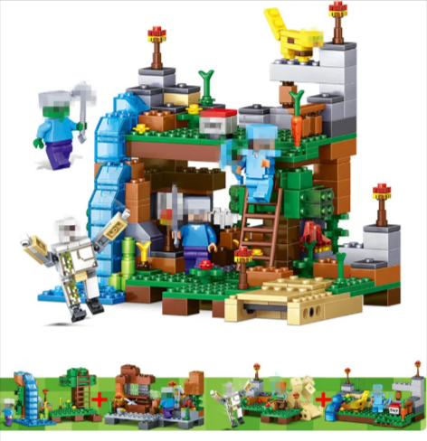 Set de Bloques de Construcción 4 en 1: Gato y Leopardo