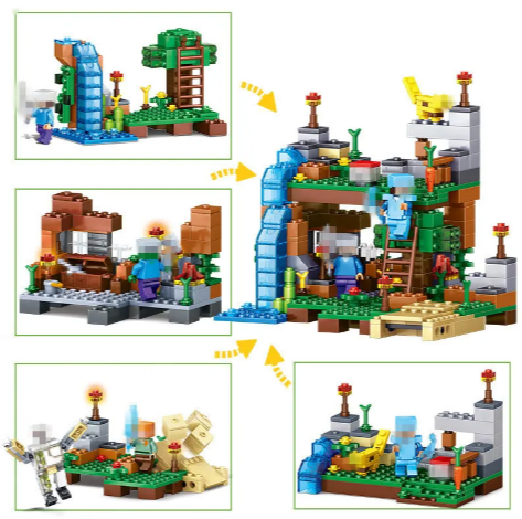 Set de Bloques de Construcción 4 en 1: Gato y Leopardo