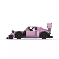Coche Deportivo Rosa de Bloques de Construcción