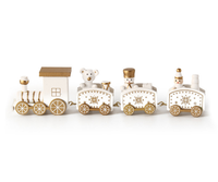 Mini Tren de Madera Navideño (Madera Maciza)