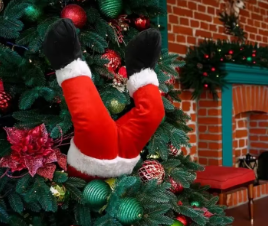 Piernas de Papá Noel para el Árbol