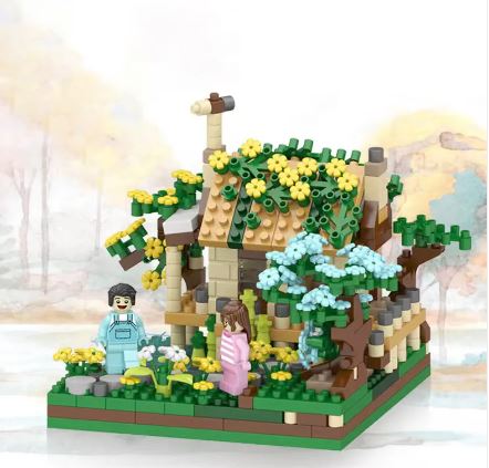 Casita del Cerezo de Bloques de Construcción
