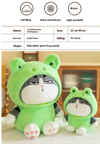 Peluche Mood que Cambia de Expresión (Panda, Rana y Conejo)