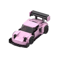 Coche Deportivo Rosa de Bloques de Construcción