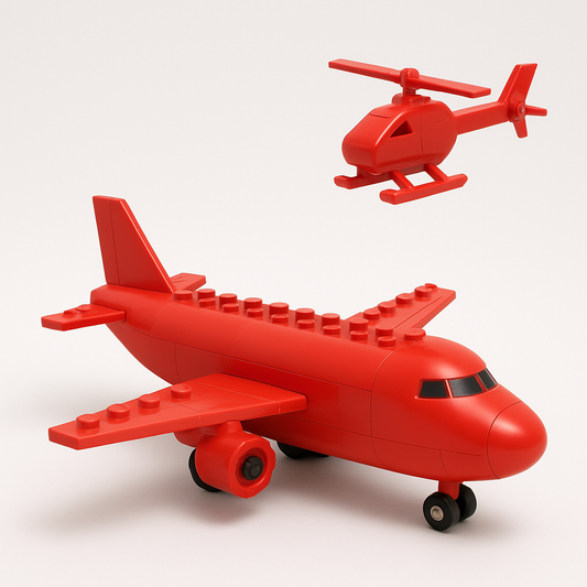 Avión de Bomberos de Bloques de Construcción (691 piezas)