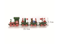 Mini Tren de Madera Navideño (Madera Maciza)