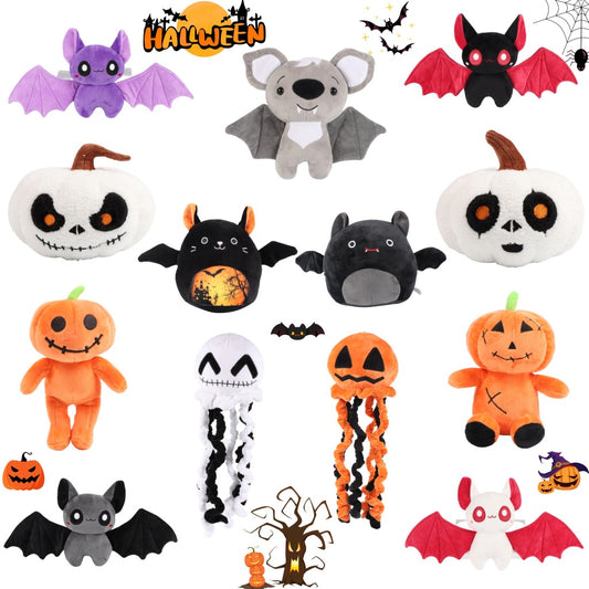 Decoración de Peluche Halloween – Murciélagos y Calabazas