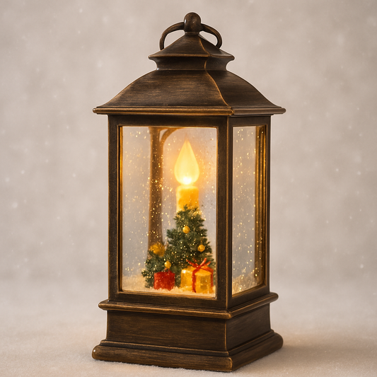 Farolillo Navideño de Cristal con Luz