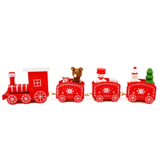 Adorno de Tren de Madera para el Árbol